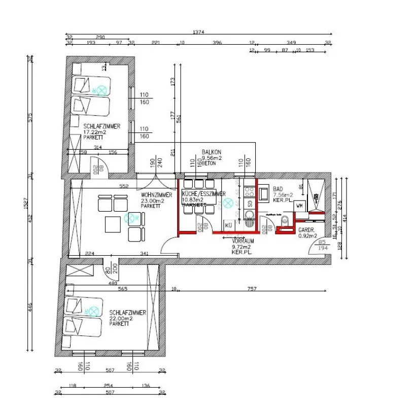 ERSTBEZUG nach Renovierung – großzügige Wohnung im Zentrum mit Terrasse zu vermieten - Bild 1