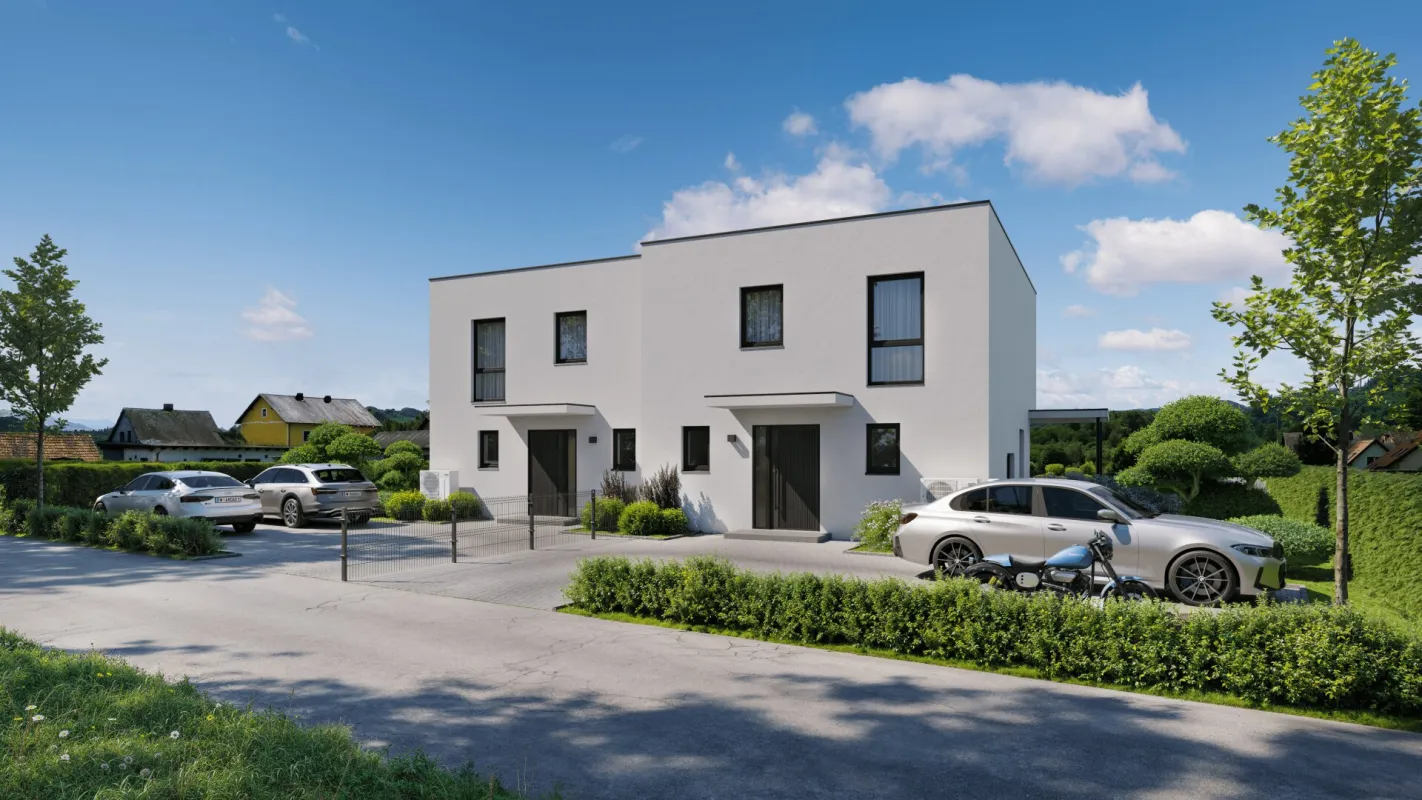 Moderne Doppelhaushälften in Wagna – großzügig, hell & mit geräumigem Eigengarten! - Bild 1