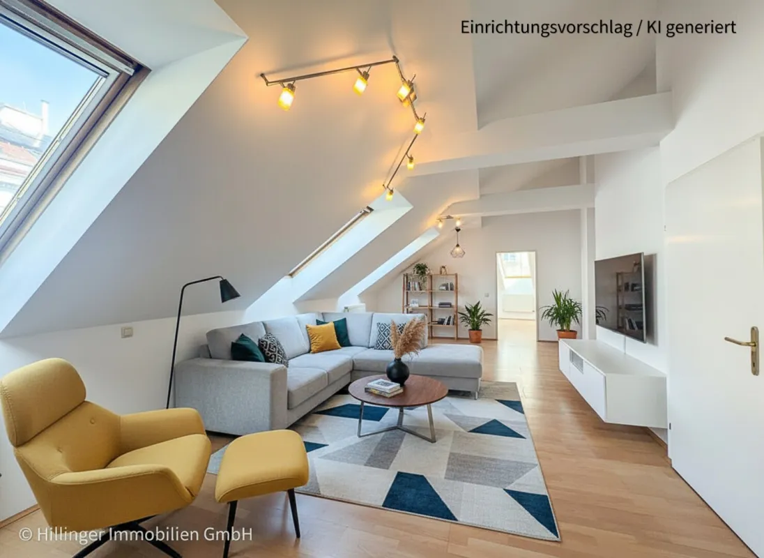 Charmante, helle Dachgeschoßwohnung in Toplage nahe Floridsdorfer Spitz - Bild 1