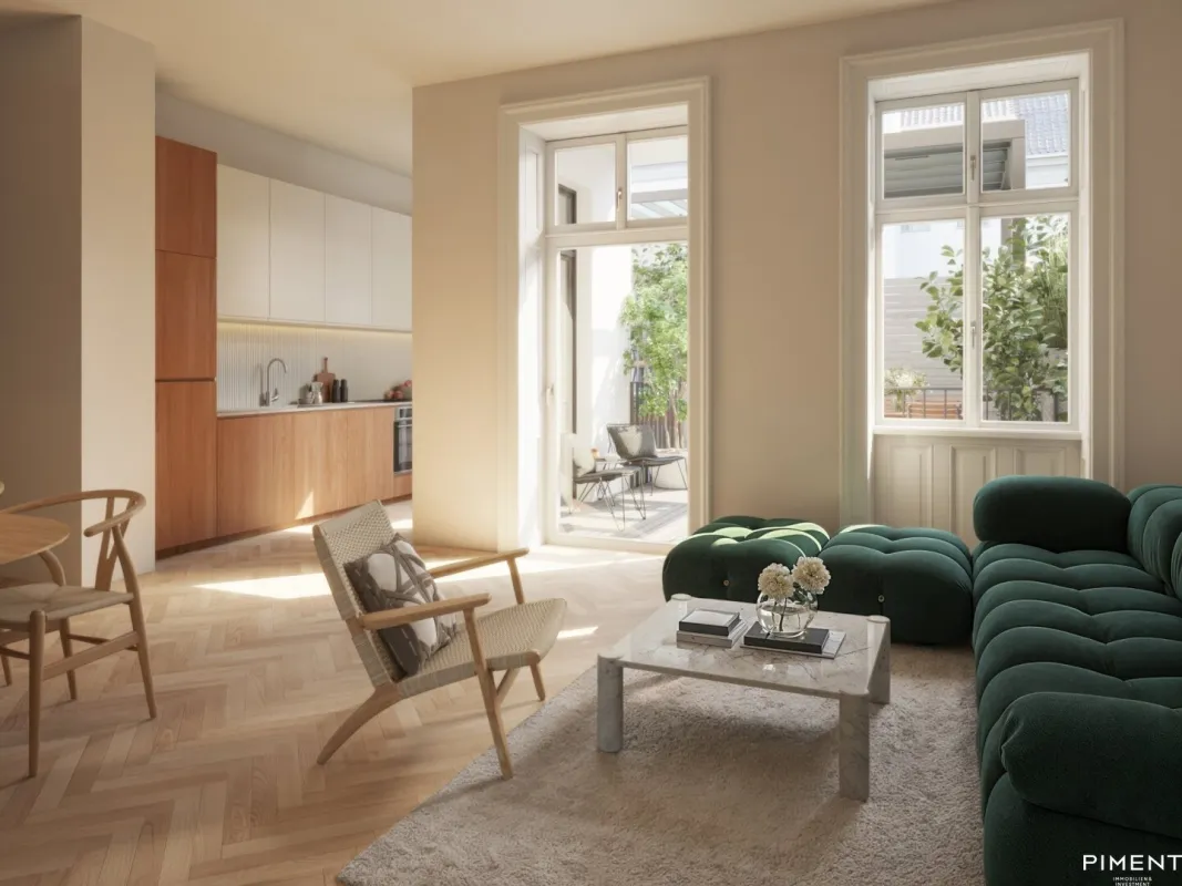 Altbauwohnung mit Terrasse im Erstbezug - CHIC and BRICK - Holochergasse 9 - Bild 1