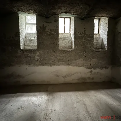 Seltene Gelegenheit: Sehr hohes, geräumiges Kellermagazin mit Tageslicht und Fenstern zum Hof, Wasser- und Stromanschluss und WC - Bild 3