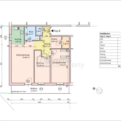Alle ab 50+ aufgepasst! Barrierefreie 3-Zimmer-Wohnung in Eisenstadt: Erstbezug 2026 mit Balkon, Garten und Garage! (Top 2 - 1.OG  - 81 m² ) - Bild 3