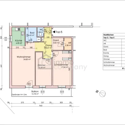 Alle ab 50+ aufgepasst! Barrierefreie 3-Zimmer-Wohnung in Eisenstadt: Erstbezug 2026 mit Balkon und Garage! (Top 5 - 2.OG  - 81 m² ) - Bild 3