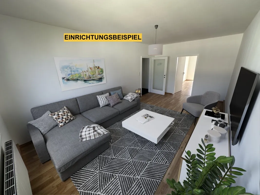 Helle, freundliche vollrenovierte 3-Zimmer-Mietwohnung mit Gartennutzung, Loggia, KFZ-Stellplatz in 2486 Landegg! - Bild 1
