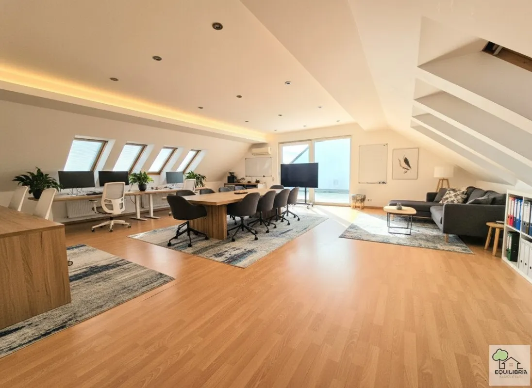 NETTOMIETE EUR 2800,- INKL. HEIZKOSTEN TOP BÜROFLÄCHE od.KANZLEI od. PRAXIS MIT GR.TERRASSE - Bild 1
