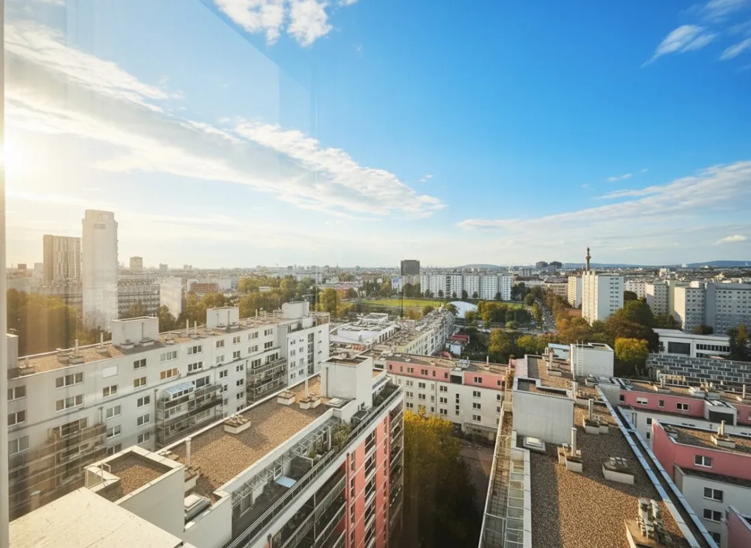 PANORAMAJUWEL + Neubau + 2 Zimmer + ca. 64,46 m² WFL + 13. Liftstock + hochwertige Einrichtung + Garagenplatz - Bild 1