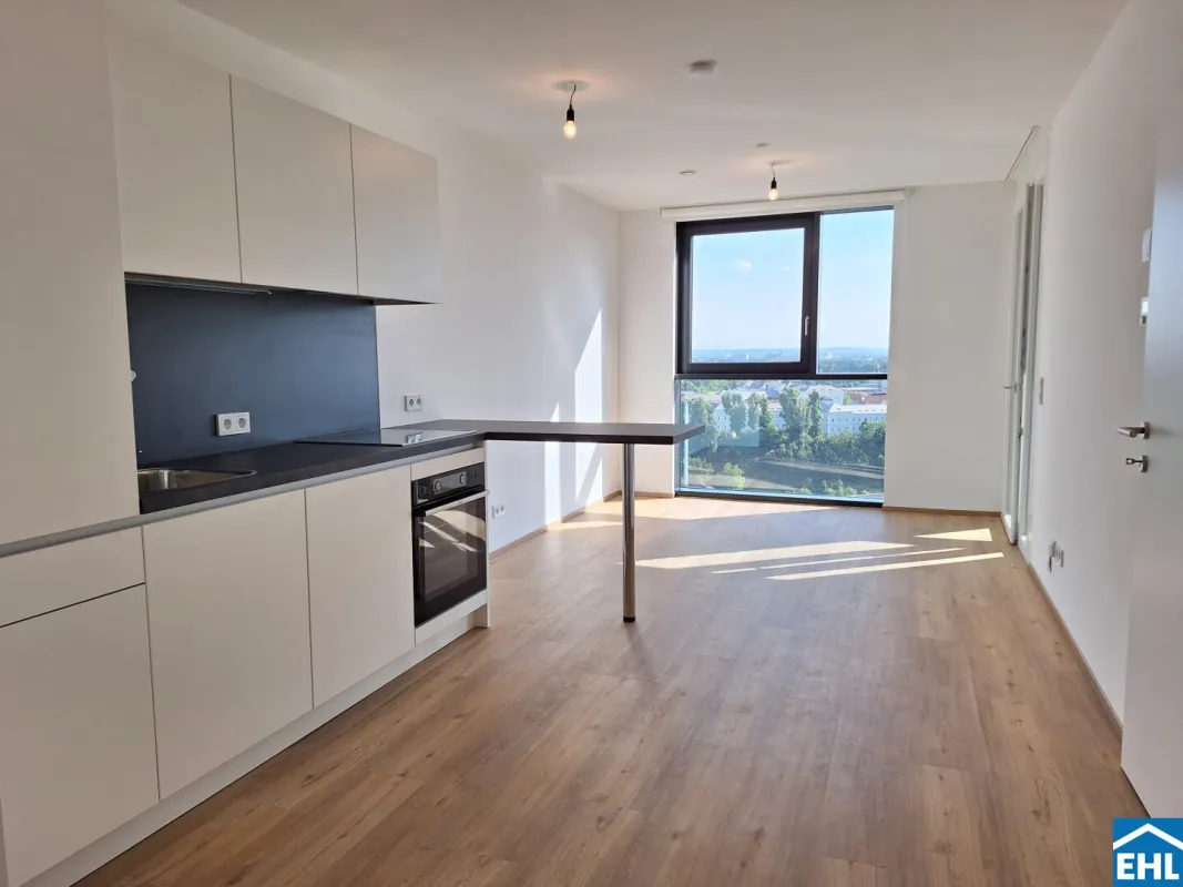 2 Zimmer Wohnung mit hochwertiger Ausstattung und Weitblick über Linz - Bild 1
