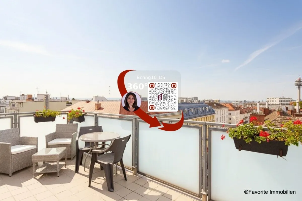 Traumhafte Dachgeschoßwohnung mit 60m² Terrasse in Wien – Ihr neues Zuhause wartet! - Bild 1