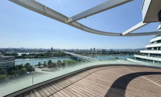 Lichtdurchflutete Dachgeschosswohnung mit beeindruckendem Panoramablick auf die Donauinsel