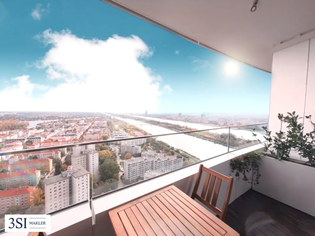 Möbliert, Pool, Sauna, Fitness in den DANUBEFLATS wohnen mit Luxusausstattung und phantastischem Ausblick - Bild 1