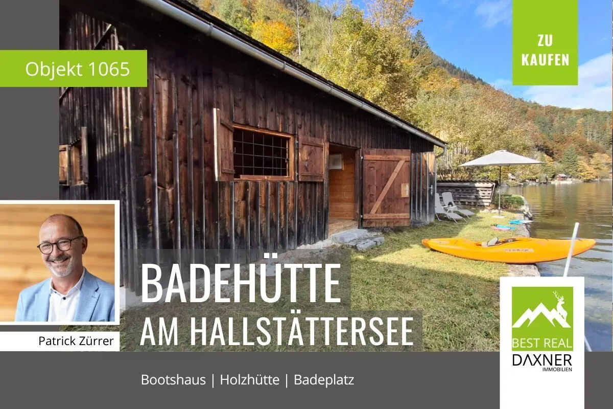 Einzigartig: Hütte und Badeplatz direkt am Hallstättersee. - Bild 1