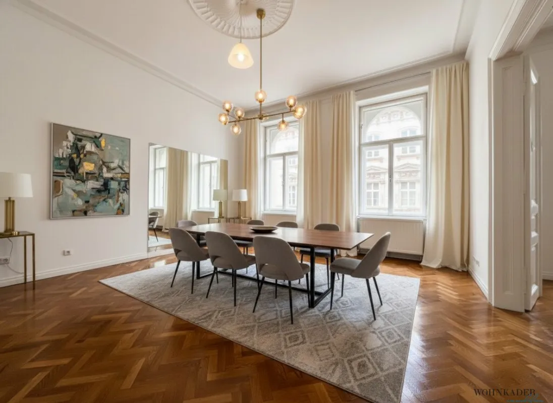 Stilvolle 5-Zimmer-Altbauwohnung in der Lindengasse - Bild 1
