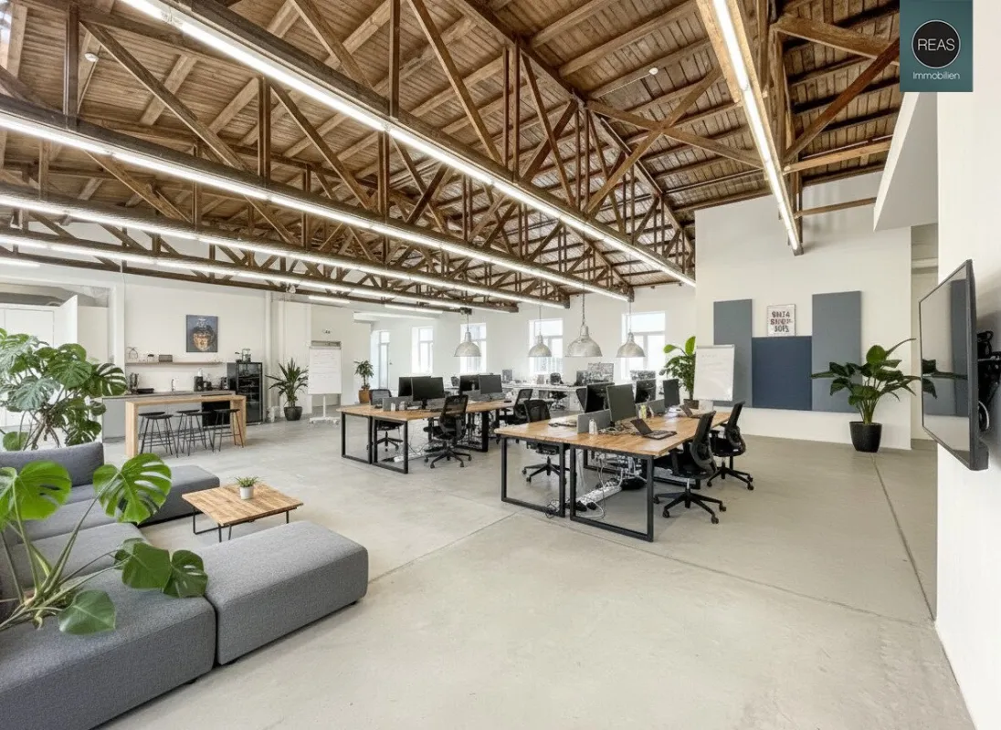 Loft in der Brotfabrik Wien mit toller Raumhöhe & riesiger Terrasse! Stellplatz verfügbar! - Bild 1