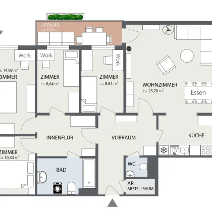Familientraum I 5 Zimmer I Loggia I Nahe Schloss Hetzendorf I Jägerhausgasse 14 I 1120 Wien - Bild 3