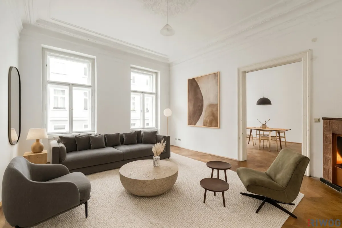 NÄHE 1. BEZIRK, DONAUKANAL UND AUGARTEN | Stilaltbauwohnung mit Potenzial | ca. 3,60 m Raumhöhe | Teils Hoflage | Rembrandtstraße - Bild 1