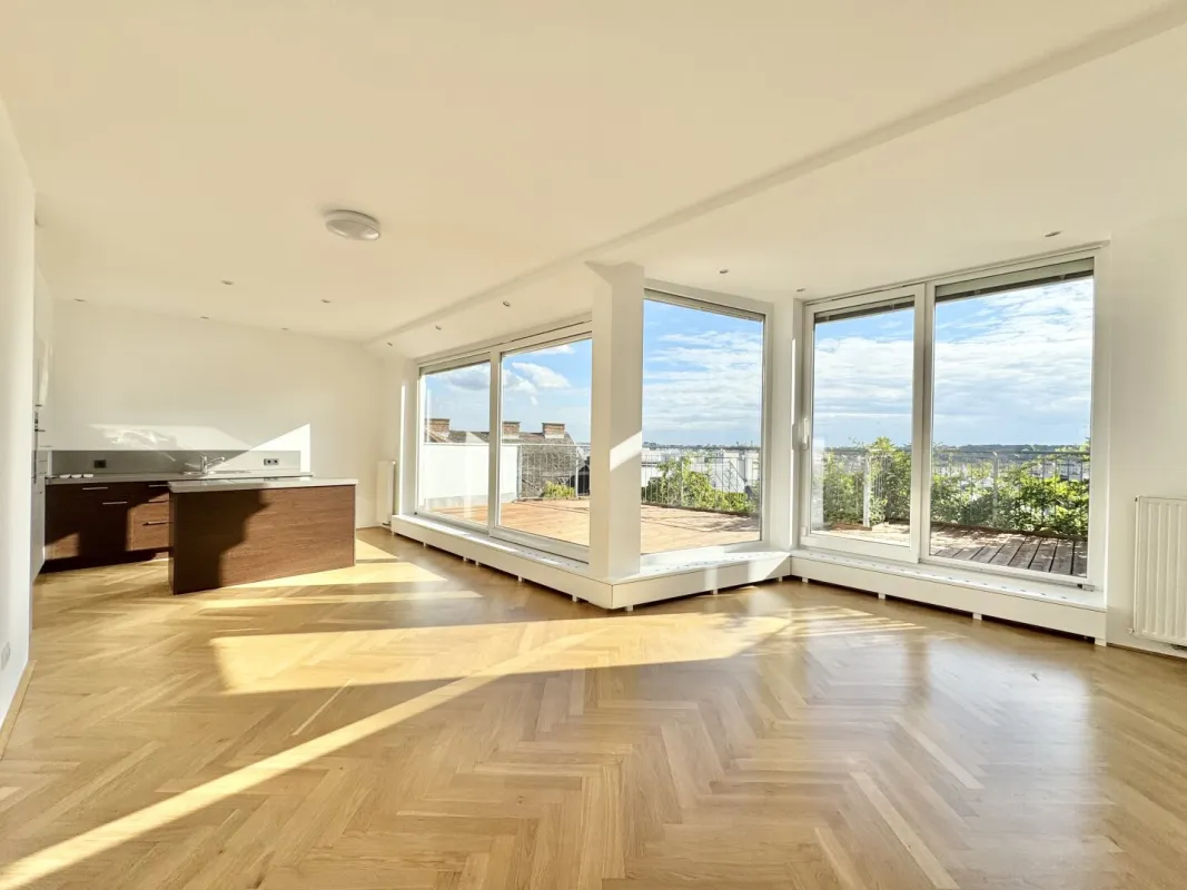 SCHÖNBRUNN-BLICK! HELLE DG-WOHNUNG MIT 2 GROSSEN TERRASSEN  NAHE U3 - Bild 1