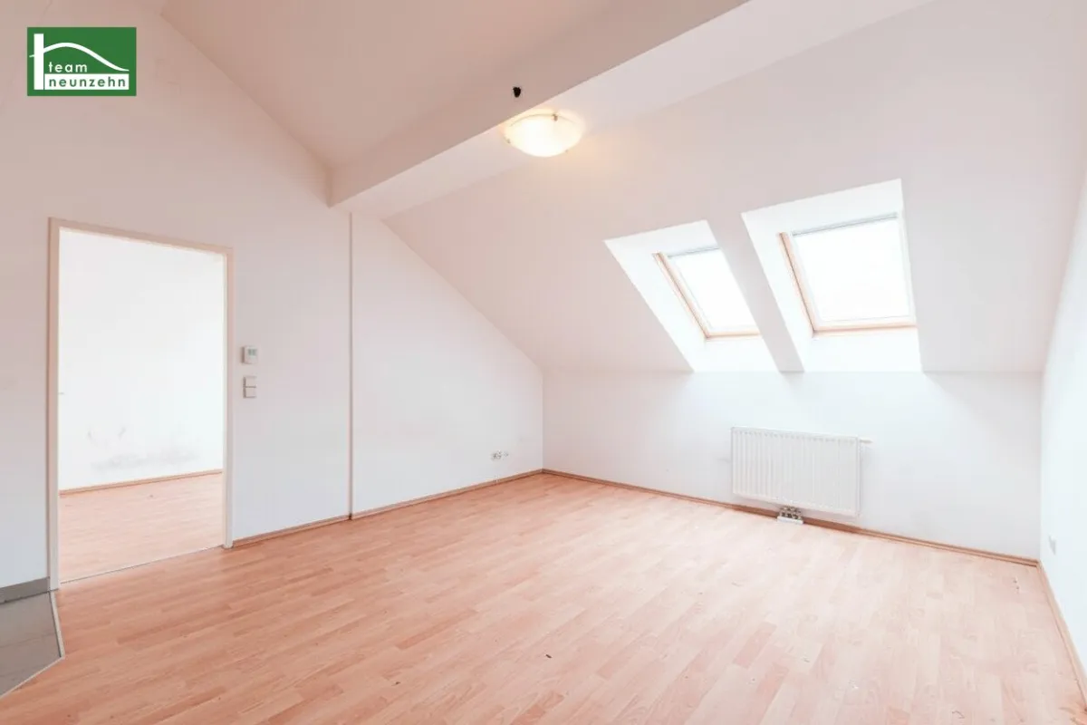Dachgeschoss-Wohnung mit Abendsonne in Ruhelage nahe U4 Meidling Hauptstraße, U6 und Theresienpark! - Bild 1