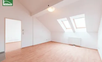Dachgeschoss-Wohnung mit Abendsonne in Ruhelage nahe U4 Meidling Hauptstraße, U6 und Theresienpark!