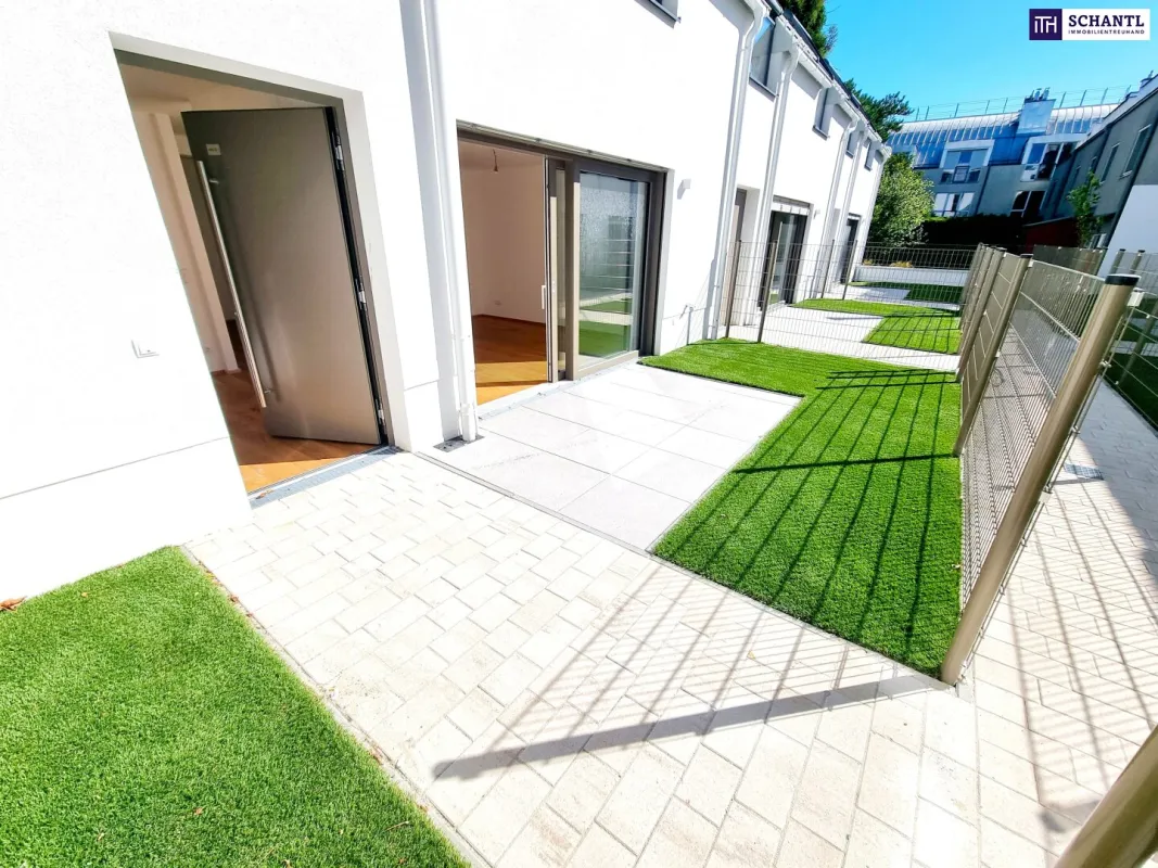Herbstaktion! MUST HAVE! WOW - Cooles Townhouse mit Garten! Familien-Hit + Erdwärme + Absolute Ruhelage + Tiefgarage + Ideale Süd Ausrichtung! Nachhaltig und zukunftssicher investiert! - Bild 1