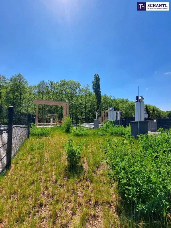 Ein Platz, der mehr kann als wohnen. Geniale Neubauwohnung mit WOW-Effekt! Riesiger Balkon und Terrasse + Privater Dachgarten + Grün wohin das Auge reicht + Luftwärmepumpe! - Bild 1