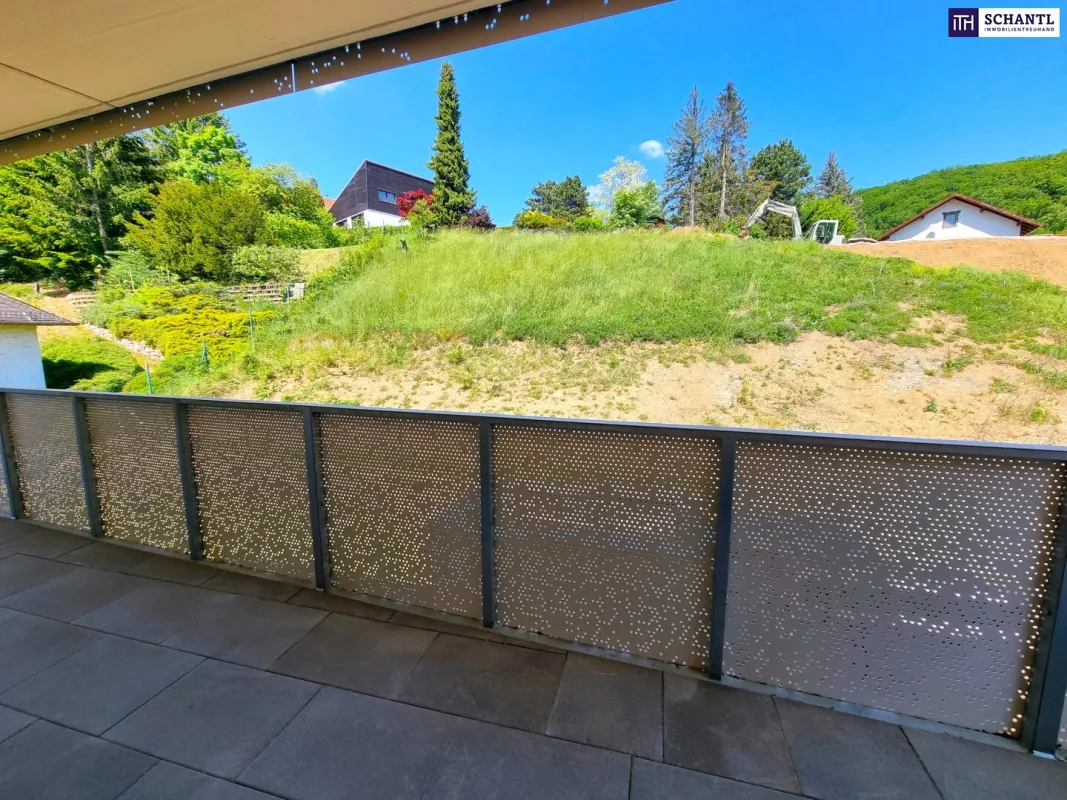Zwischen Wienerwald und Weltstadt. Lebens(t)raumerfüller im Wienerwald! TOP Neubauwohnung mit viel Freiraum! Traumhafte Rundum-Terrasse + Ideale Raumaufteilung + Grün wohin das Auge reicht + Luftwärmepumpe! - Bild 1
