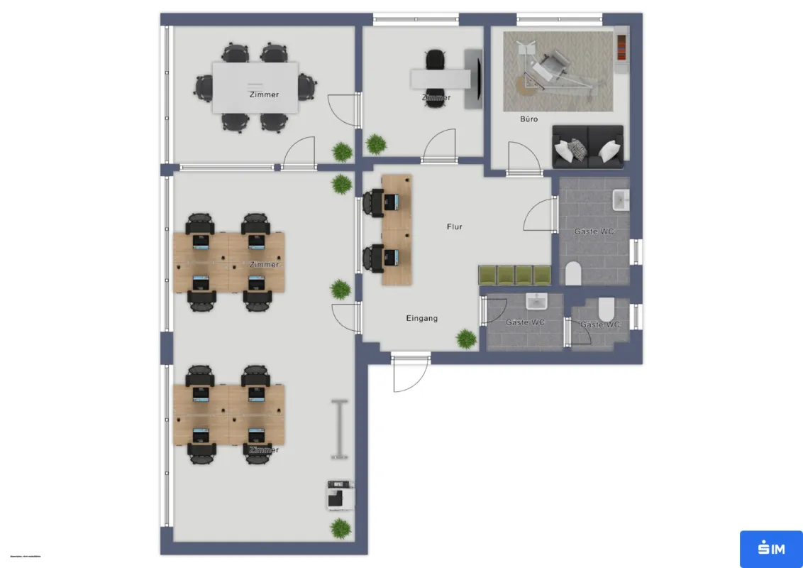 Zentrale Bürofläche mit 4 Räumen in Bruck an der Mur - Bild 1