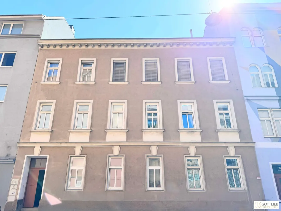 Bis Ende 2025 befristet vermietetes Gründerzeit-Zinshaus mit baubewilligtem zweigeschossigen Dachgeschoss-Ausbau - Bild 1
