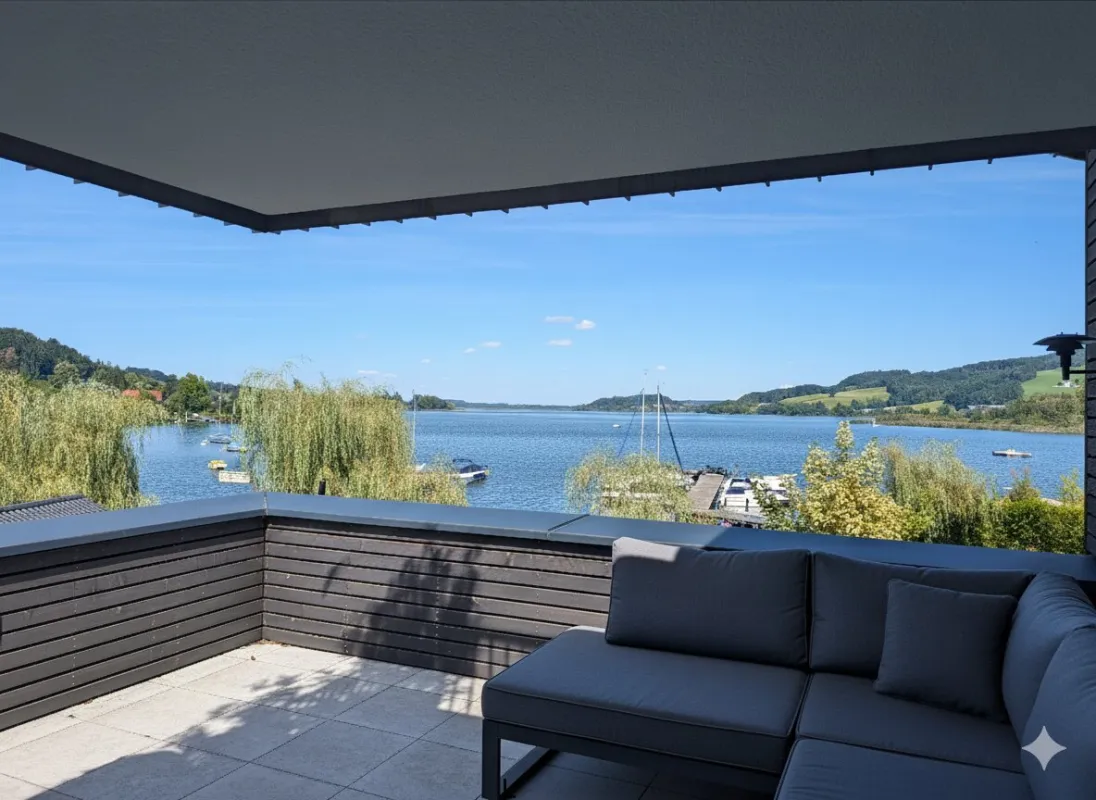 Großzügige Erstbezugs-Terrassenwohnung mit Seezugang direkt am Obertrumer See! - Bild 1