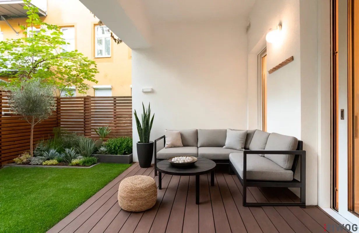 GARDEN IN THE CITY - ENTZÜCKENDE GARTENWOHNUNG MIT TERRASSE - TEILMÖBLIERT UND KOMPLETTKÜCHE - NÄHE MARIAHILFER STRASSE - SOFORT BEZIEHBAR - Bild 1