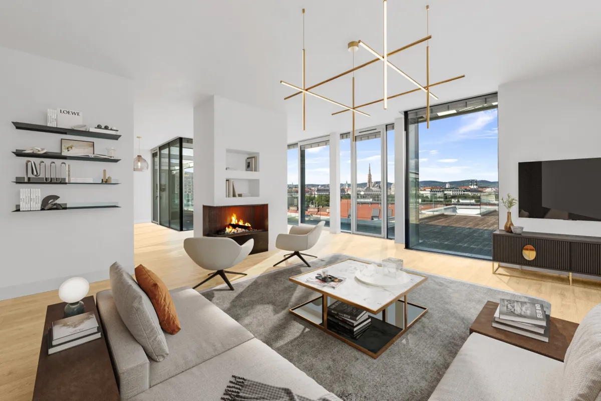 Einzigartiger Blick über den Stadtpark und die Innenstadt: Großzügige DG-Wohnung - Bild 1