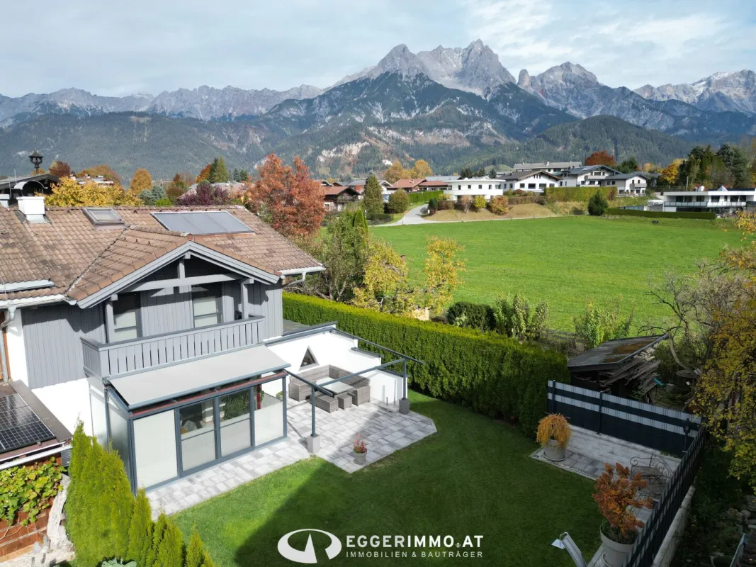 Generalrenoviertes ECKREIHENHAUS in traumhafter Lage mit herrlichem Ausblick in Saalfelden – Sonne, Ruhe, Garten und viel Liebe zum Detail - Bild 1