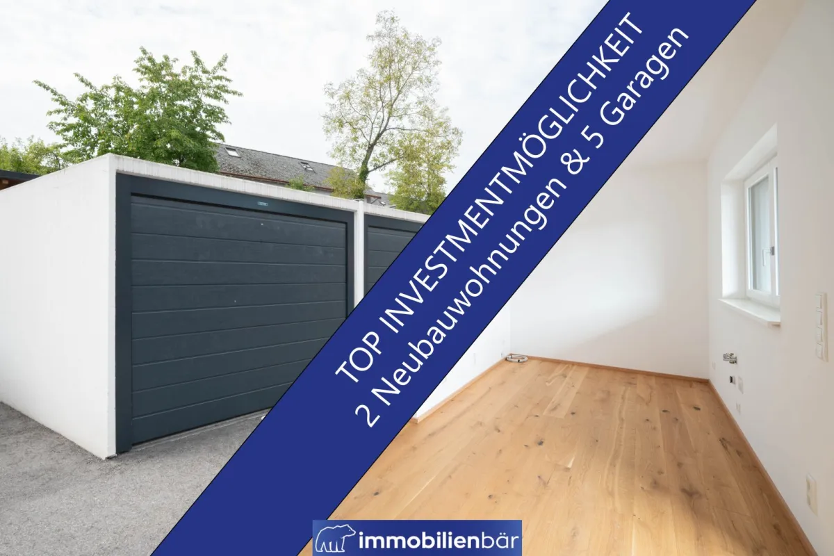 Top-Investment für Anleger: Zwei Neubauwohnungen und 5 Garagen als Paket in Sierninghofen-Neuzeug - Bild 1