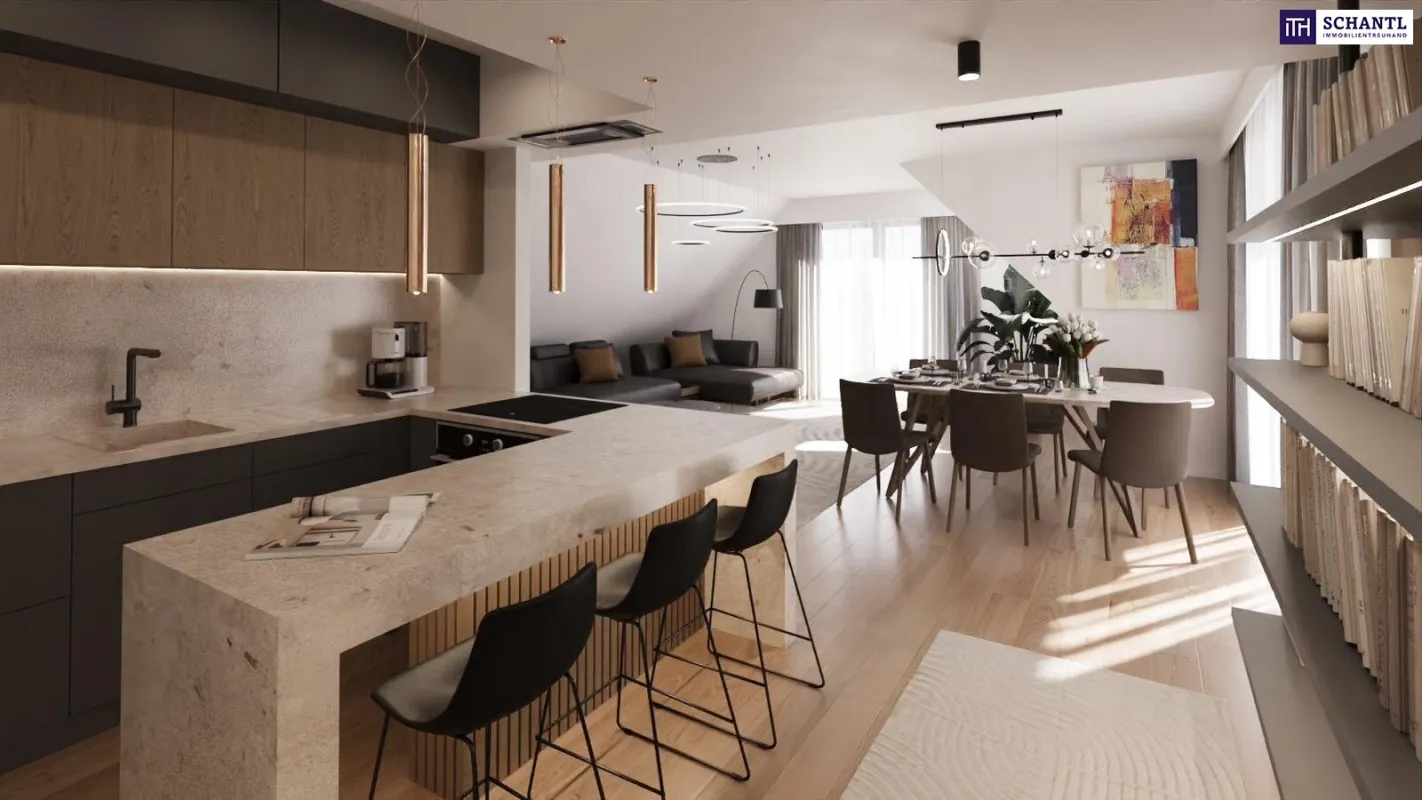 Modernes Penthouse mit 5!!! Sonnenterrassen *Erstbezug *Deckenkühlung *Wasser-Wasser-Wärmepumpe *geräumige Wohnküche *exklusive und stylische Ausstattung *schlüsselfertig - Bild 1