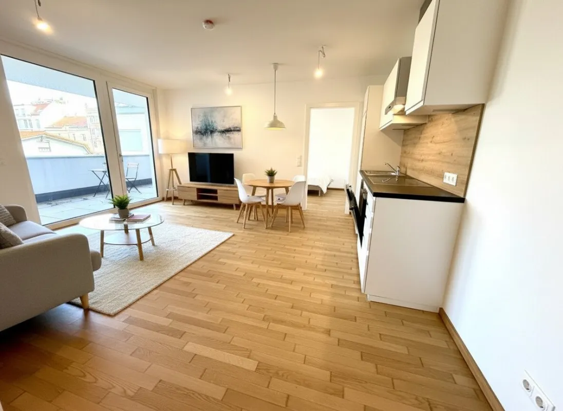 LOGGIA-HIT mit Einbauküche - BJ 2020 - Erstbezug - 2 Zimmer - ca. 58m² NFL - 1. Liftstock - Bild 1
