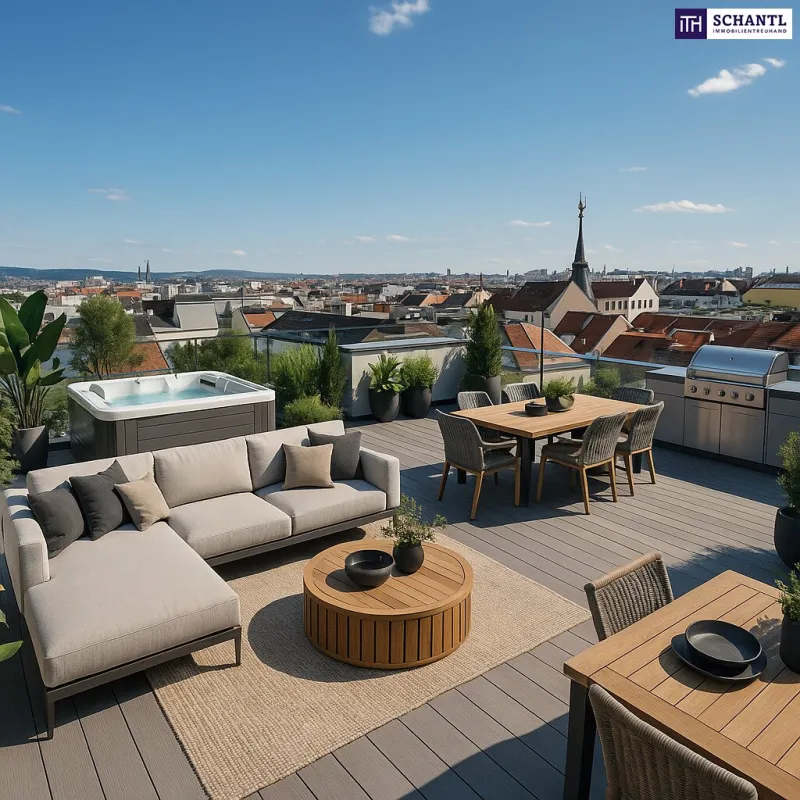 Mit virtuellem Rundgang - BEZUGSFERTIG! Ihr geniales Penthouse mit 175 m² Wohnfläche und 72 m² Dachterrasse on TOP + privater Liftfahrt! - Bild 1