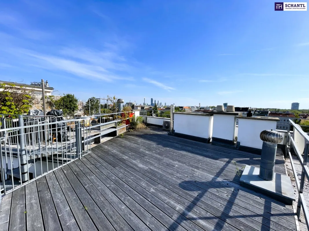 Skyview I Weite I Luxus: Großzügige und stilvolle 2-Zimmer-Maisonette mit Dachterrasse in Toplage neben Donaukanal! - Bild 1