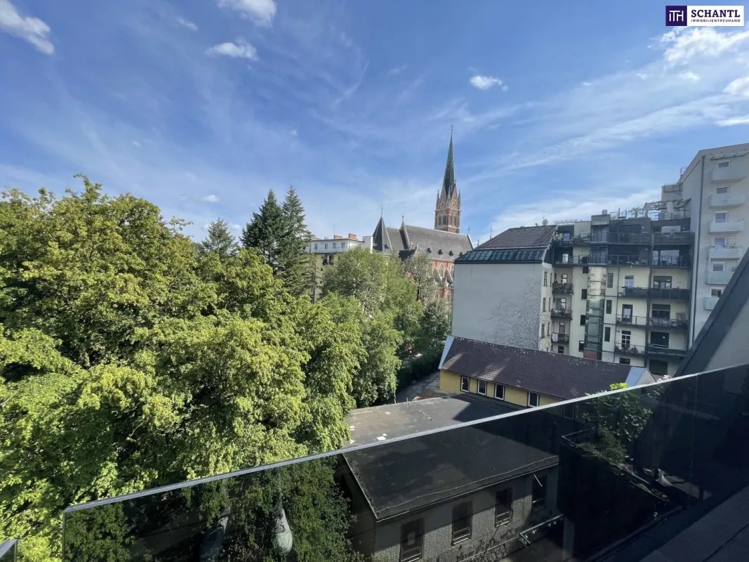 SUPER LAGE! PENTHOUSE-BÜRO - Helle Büro- oder Ordinationsflächen inkl. Klimaanlage, Glasfaseranschluss + 3 BALKONE! Tiefgaragenplätze vorhanden!! TOP-SICHTBARKEIT! - Bild 1