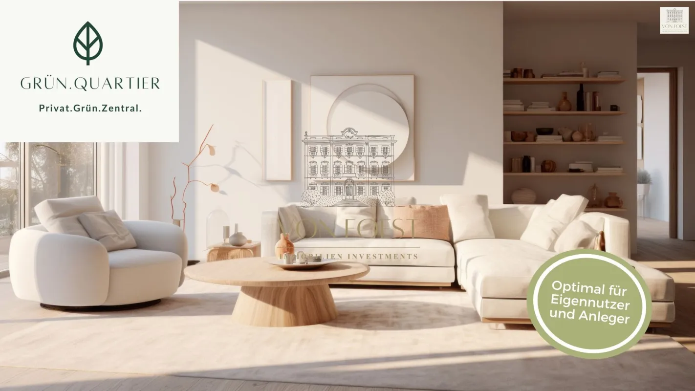 GRÜN.QUARTIER - Privat.Grün.Zentral - Großzügige Erdgeschoßwohnung mit wunderschönem, riesigem Garten - Bild 1