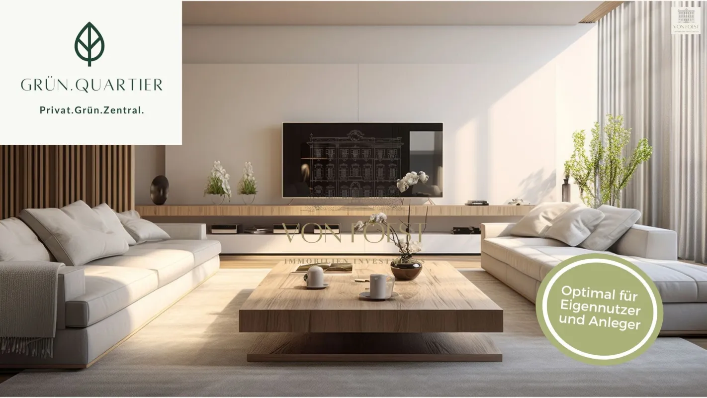 GRÜN.QUARTIER - Privat.Grün.Zentral - Großzügige Penthouse-Wohnung mit traumhafter Dachterrasse und Fernblick - Bild 1