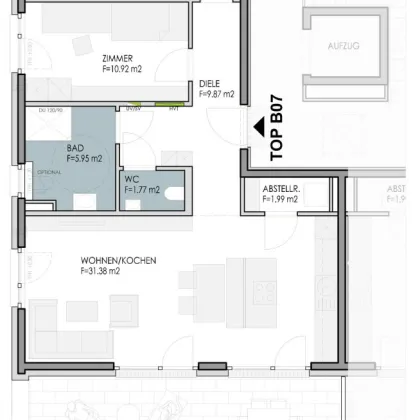 3-Zimmer-Dachgeschosswohnung, Baumkirchen - Bild 2
