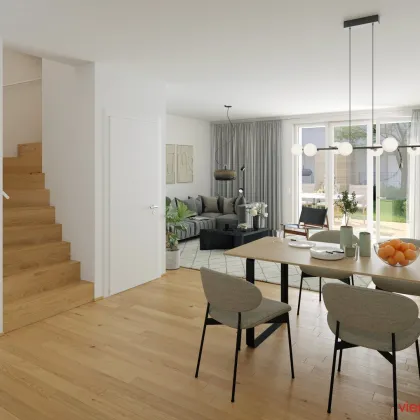STADT KÜSST LAND - Neu errichtete Reihenhäuser - 4-5 Zimmer, Eigengarten, Terrasse, Photovoltaik, Wärmepumpe und KFZ-Stellplatz am ländlichen Stadtrand - Bild 2