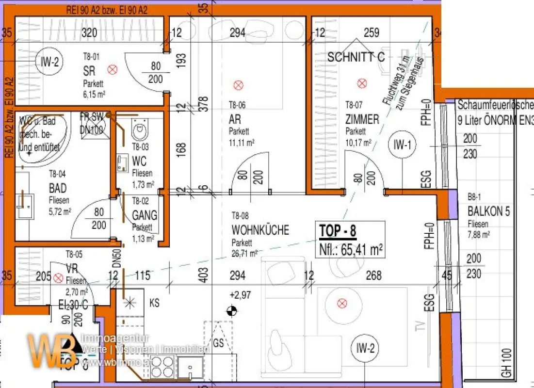 Erstbezug mit 65m² WFL + 7,5m² Balkon, gr. Wohnküche & 2 SZ, PKW-Stellplatz - Bild 1