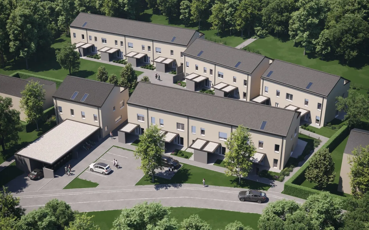 Wohnen am grünen Stadtrand von Linz - Reihenhaussiedlung Agathe-Schwabenau-Weg