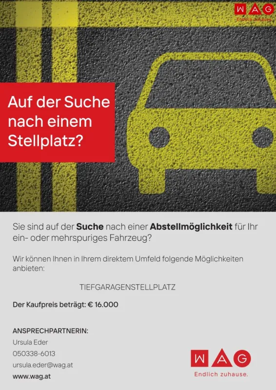 Sorgenlos durch den Winter: Tiefgaragenplatz in sicherer Umgebung: sofort verfügbar - provisionsfrei!