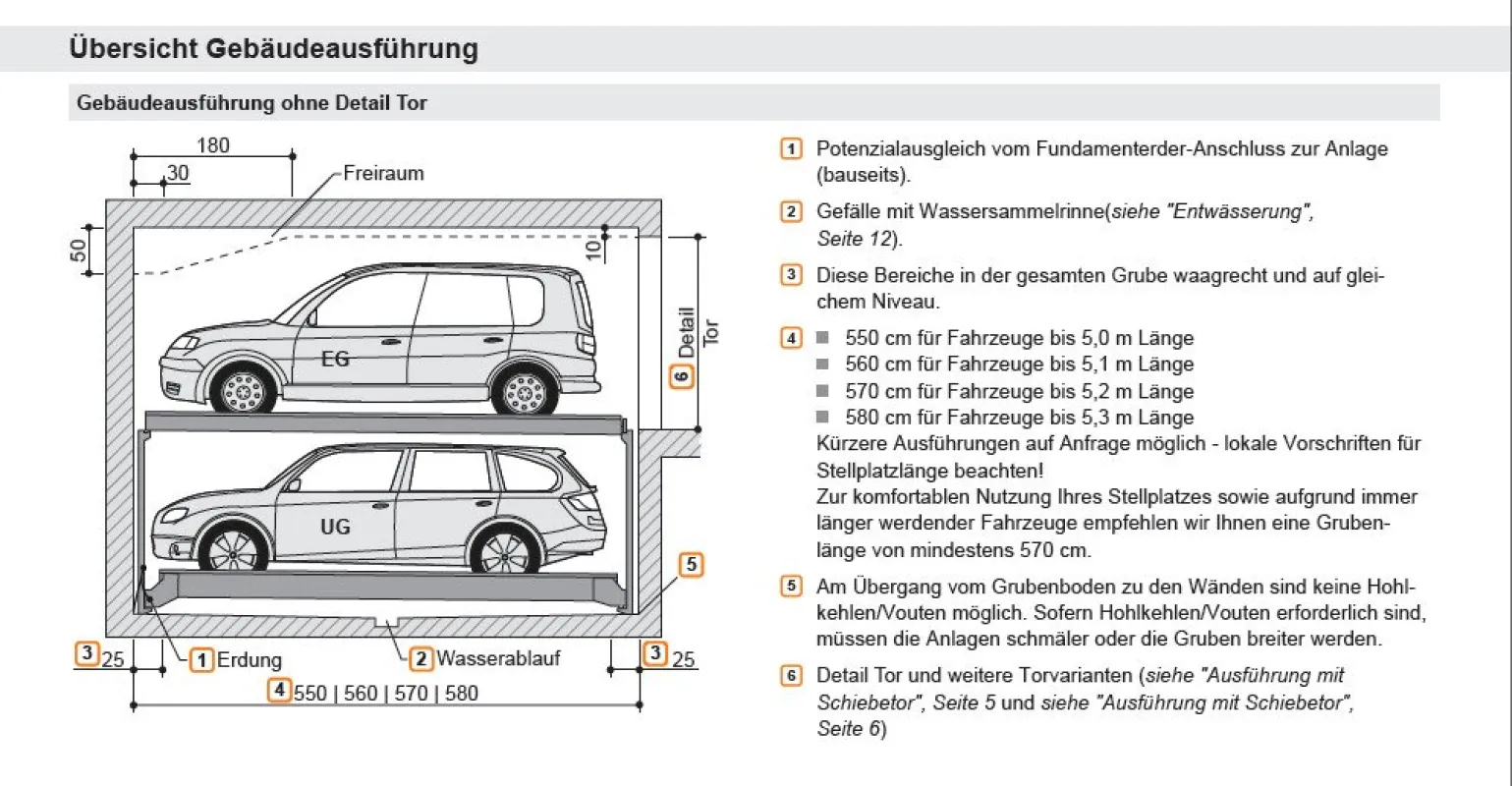 Tiefgaragenabstellplatz in Mühlau - Eckenried 9 - Liftsystem