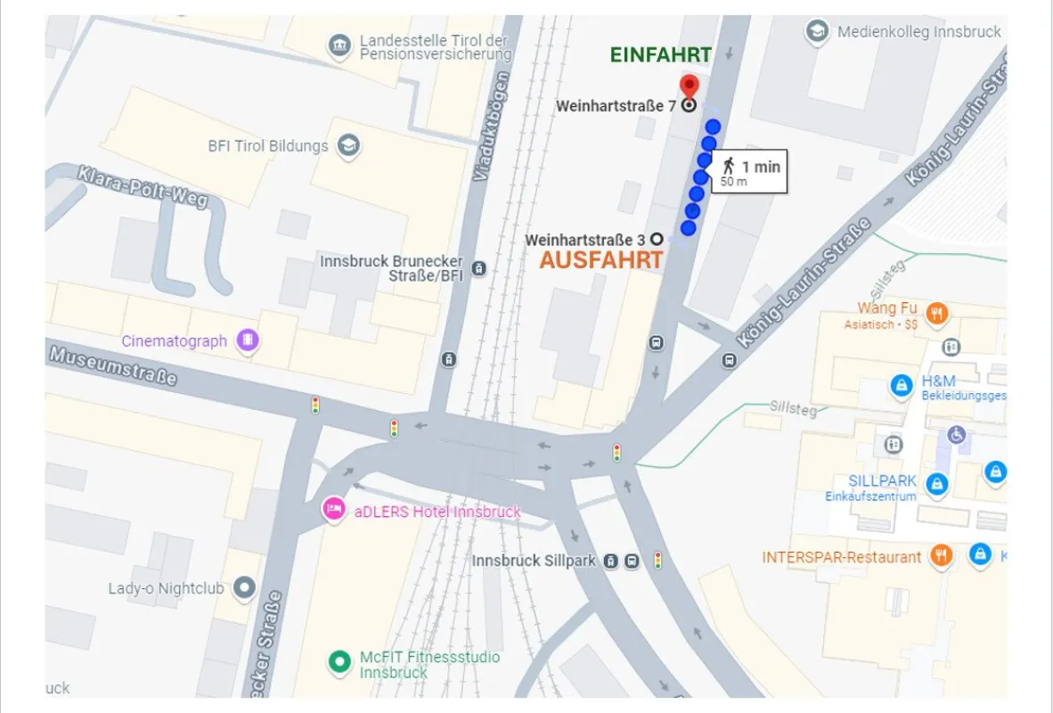 Parkplätze nahe Einkaufszentrum SILLPARK in Innsbruck zu vermieten!