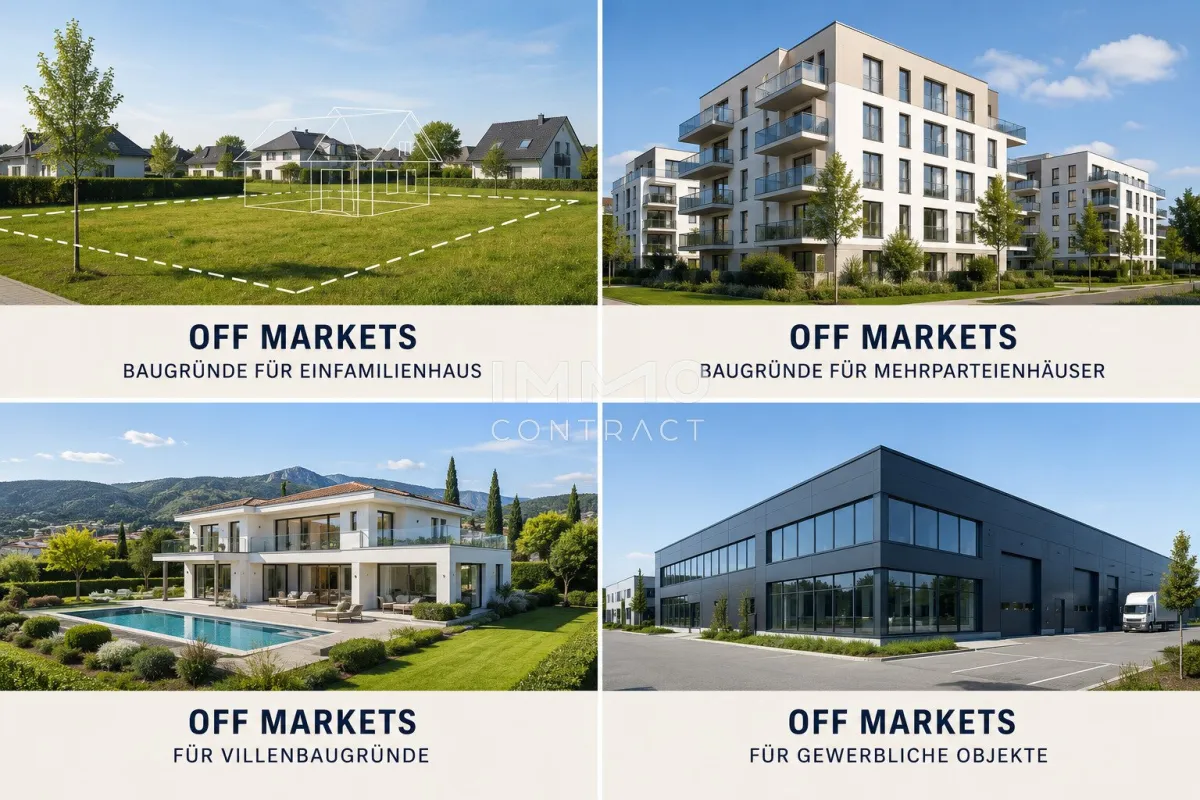 OFF-MARKETS I Immobilieninvestments | Bestands- oder Bauprojekte | Zukunftsorientierte Lagen | Alle Bundesländer