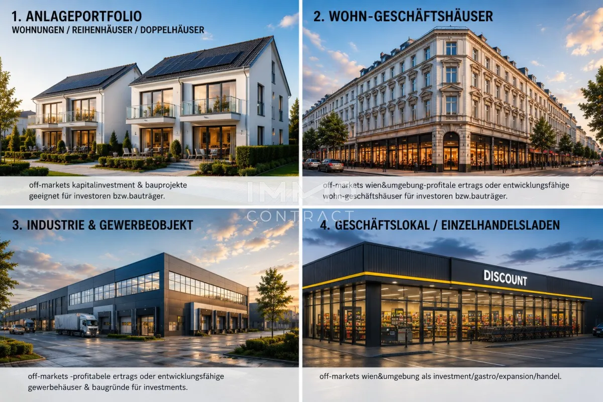 OFF-MARKETS I Immobilieninvestments | Bestands- oder Bauprojekte | Zukunftsorientierte Lagen | Alle Bundesländer