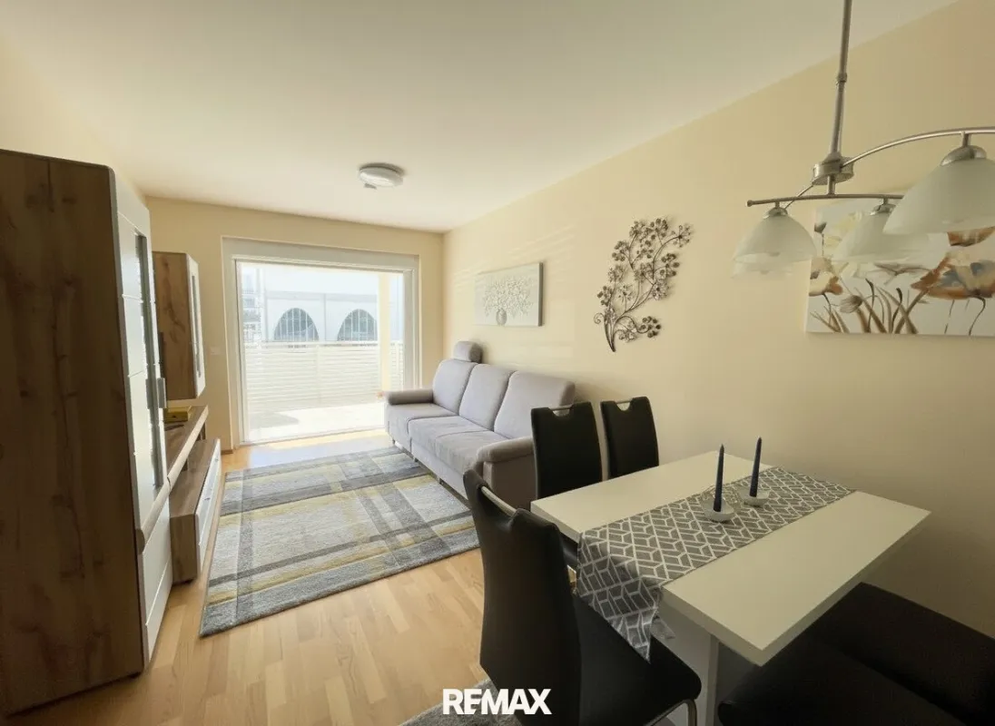 Moderne, möblierte 2-Zimmer-Mietwohnung mit XL-Loggia in Uni-Nähe in Klagenfurt