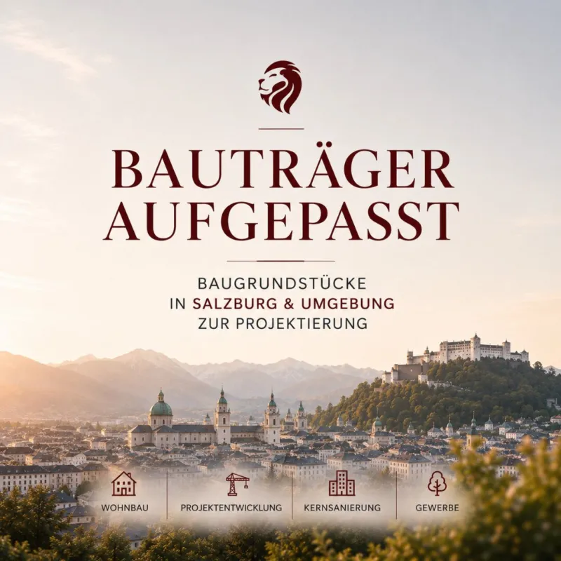 Bauträger aufgepasst - Baugrundstücke in Salzburg und Umgebung zur Projektierung
